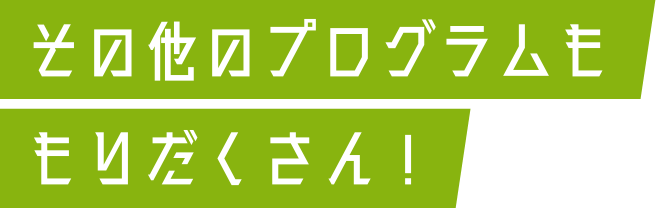 その他のプログラムももりだくさん!