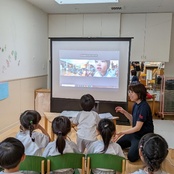 カンボジア研修　日本の児童とのオンライン交流